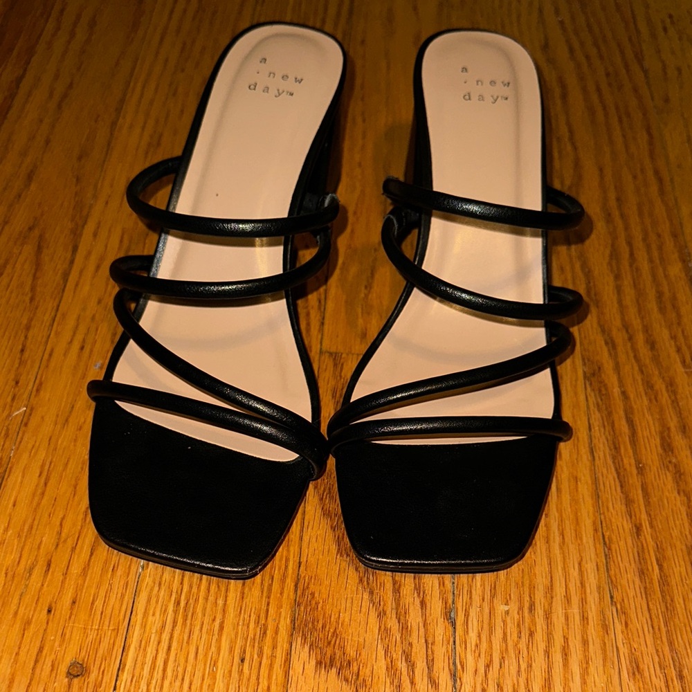 A New Day Black Multi-Strap Mules